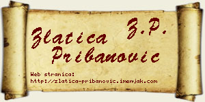Zlatica Pribanović vizit kartica